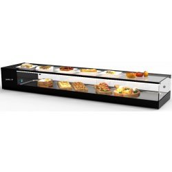 Vitrina refrigerada sobremostrador negra Logic Tapas VTLG8P-I para 8 bandejas GN 1/3