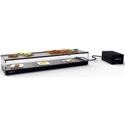 Vitrina refrigerada sobremostrador negra Logic Tapas VTLG6GRP | grupo remoto para 6 bandejas GN 1/3