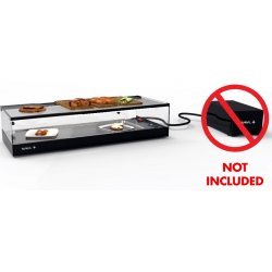 Vitrina sobremostrador negra Logic Tapas VTLG4GRPZ sin grupo, 4 GN 1/3, con cuba plana profesional