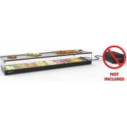 Vitrina sobremostrador negra Logic Tapas VTLG8GRZ sin grupo, 8 GN 1/3, con cuba embutida