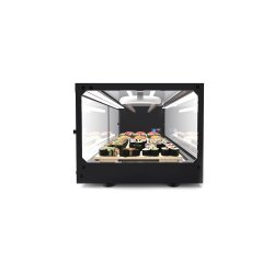 Vitrina refrigerada para sushi Logic Sushi VTLG8SGR negra con puertas correderas y grupo frigorífico remoto