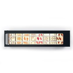Vitrina refrigerada para sushi Logic Sushi VTLG8SGR negra con puertas correderas y grupo frigorífico remoto