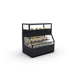 Vitrina modular Combi COC2C de calor seco con puertas ciega inferior y correderas superiores