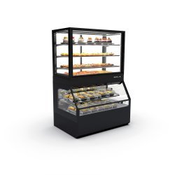 Vitrina modular Combi COC8F con calor seco y refrigeración ventilada, 4 estantes y puertas ciega inferior + correderas