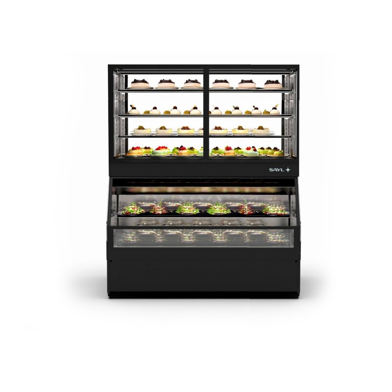 Vitrina Combi COF8AF refrigerada con 4 estantes regulables y puertas correderas Vitrina Combi COF8AF refrigerada con 4 estantes regulables y puertas correderas