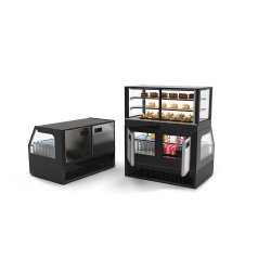 Vitrina Combi COF8AF refrigerada con 4 estantes regulables y puertas correderas