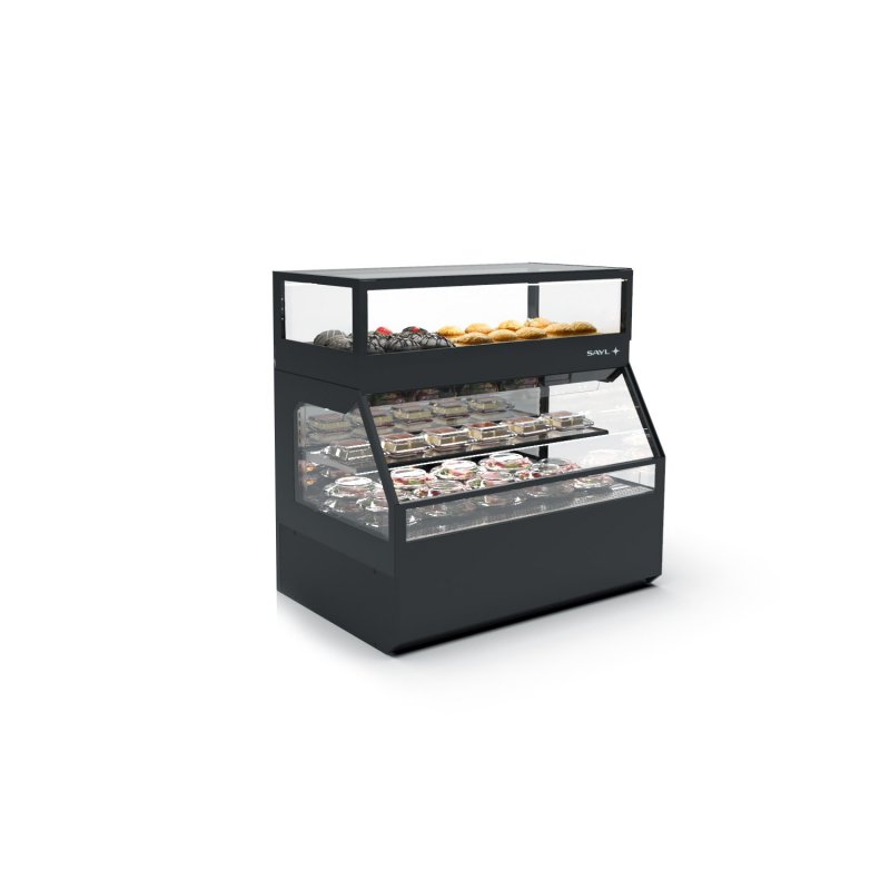 Vitrina Combi COF2N con módulo neutro y calor seco con 1 estante regulable y puertas correderas