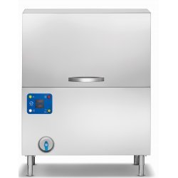 Lavavajillas túnel industrial TC100 para hostelería con sistema HY-NRG y puerta guillotina