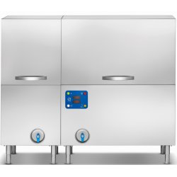 Lavavajillas túnel industrial TC150A para hostelería con sistema HY-NRG y puerta guillotina