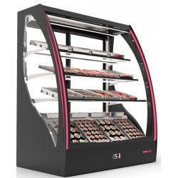 Vitrina refrigerada Sayl PAK-CAC para vinos, pastelería y bebidas con frío ventilado y estantes LED