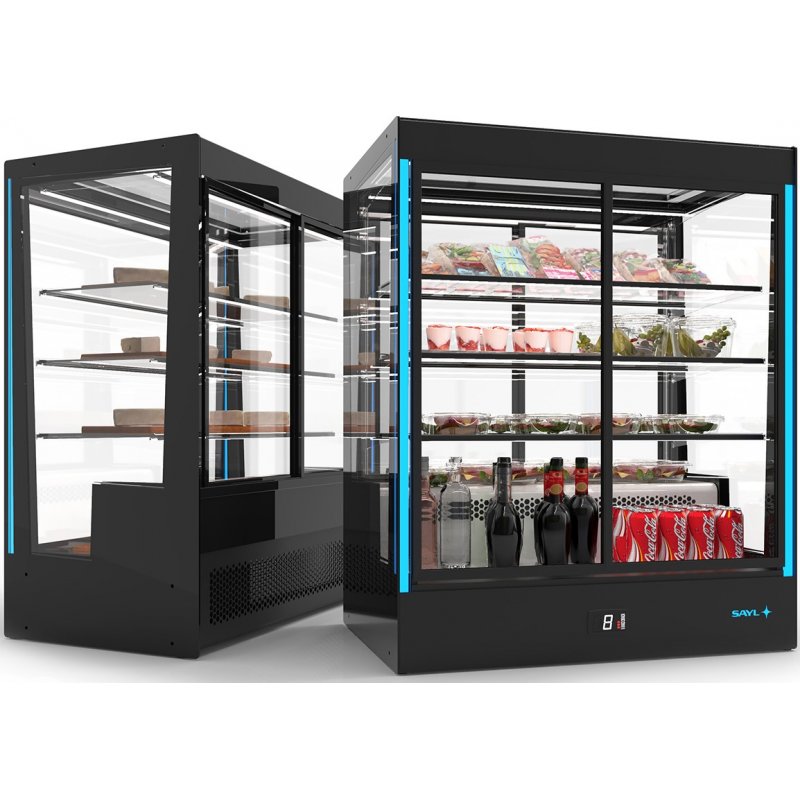 Vitrina refrigerada Sayl Pak PAK-RAA compacta para hostelería con frío ventilado y doble acceso corredizo