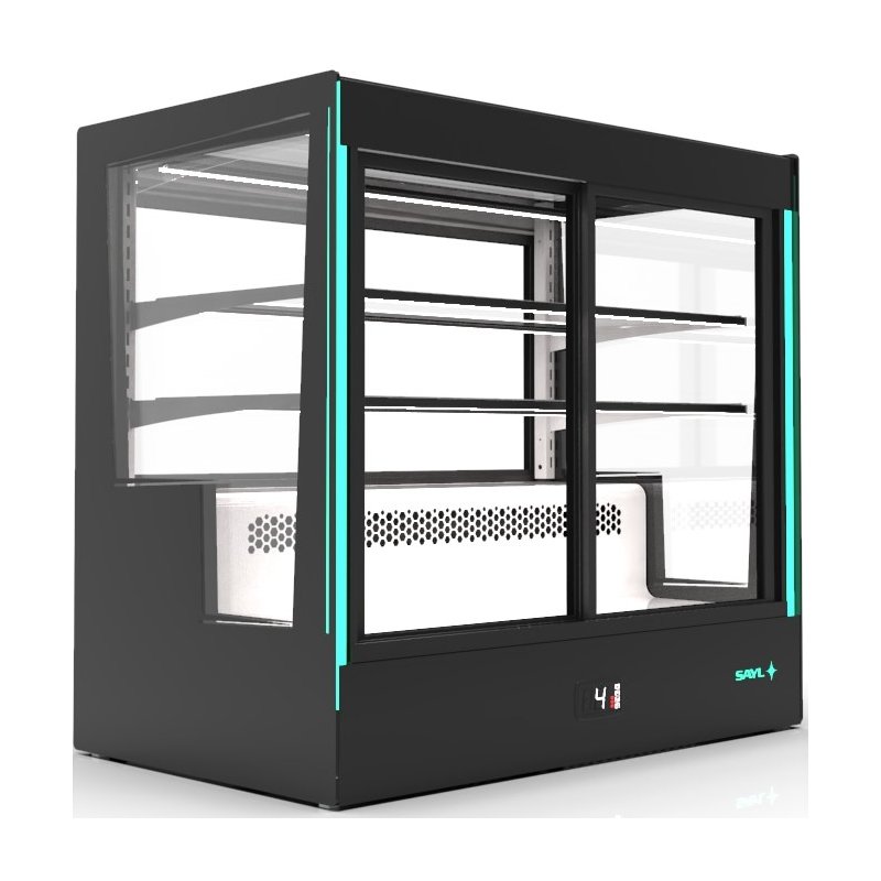Vitrina refrigerada Sayl Compak CPAK-RAA compacta para hostelería con frío ventilado y estantes iluminados LED Vitrina refrigerada Sayl Compak CPAK-RAA compacta para hostelería con frío ventilado y estantes iluminados LED
