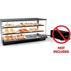 Vitrina refrigerada sobremostrador Logic Triple VTLG24GRPZ-2 de 3 niveles con grupo remoto y puertas correderas