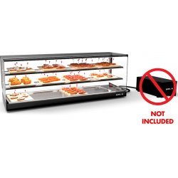 Vitrina refrigerada sobremostrador Logic Triple VTLG26GRPZ-2 de 3 niveles con grupo remoto y puertas correderas