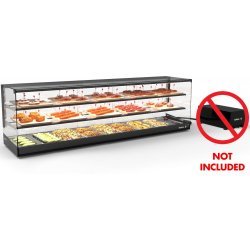 Vitrina refrigerada sobremostrador Logic Triple VTLG28GRZ-2 de 3 niveles con grupo remoto y puertas correderas