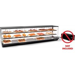 Vitrina refrigerada sobremostrador Logic Triple VTLG28GRPZ-2 de 3 niveles con grupo remoto y puertas correderas