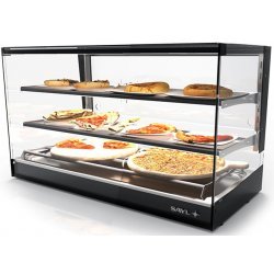 Vitrina caliente sobremostrador Sahara Tapas CLO24S-2 de calor seco con puertas correderas