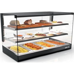 Vitrina caliente sobremostrador Tapas Baño María CLO24B-2 para alimentos con humedad