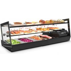 Vitrina refrigerada Kube VCKB4 de 3 niveles para tapas y postres con cristal templado sobremostrador
