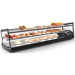 Vitrina sobremostrador Kube VCKB6P para hostelería con control electrónico y diseño en cristal