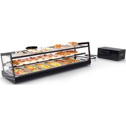 Vitrina refrigerada sobremostrador Kube VCKB6GR de triple exposición con grupo remoto y diseño de cristal templado