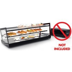 Vitrina refrigerada sobremostrador Kube VCKB4GRZP de 3 niveles con grupo remoto y diseño panorámico