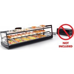 Vitrina refrigerada profesional Kube VCKB6GRZ de 3 niveles con grupo remoto y diseño en cristal templado