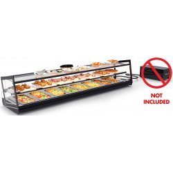 Vitrina refrigerada Kube VCKB8GRZ de 1540 mm con triple nivel de exposición y diseño en cristal templado