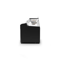 Vitrina refrigerada LOMA LM10P negra para carnes y pescados, 1 estante, cristal templado y puertas correderas