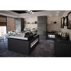 Vitrina refrigerada Maxiself VMX2E negra sobremostrador, cristal curvo templado, autoservicio y estante intermedio