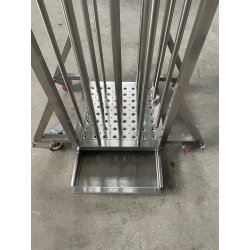 Prensa vertical para queso de acero inoxidable con 4 pistones neumáticos  Scovali SCPV-4EV