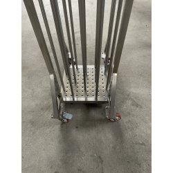 Prensa vertical para queso de acero inoxidable con 4 pistones neumáticos  Scovali SCPV-4EV