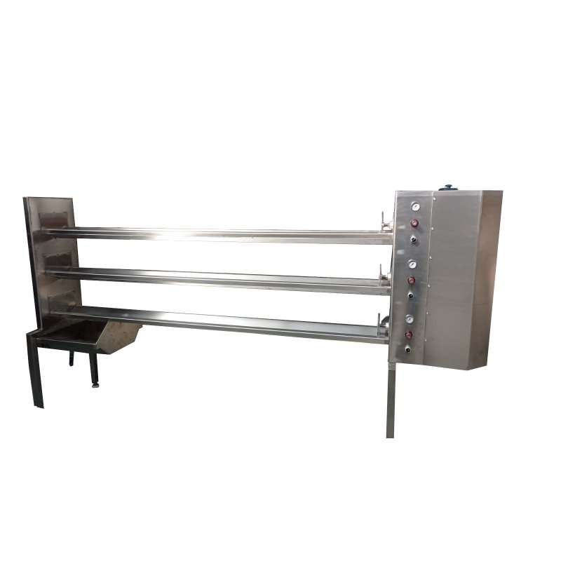 Prensa horizontal para queso de acero inoxidable con 3 pistones neumáticos Scovali SCPH-3EV