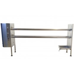 Prensa horizontal regulable para queso de acero inoxidable con 2 pistones ampliables  Scovali SCPH-2RE