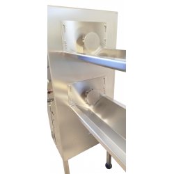 Prensa horizontal regulable para queso de acero inoxidable con 2 pistones ampliables  Scovali SCPH-2RE