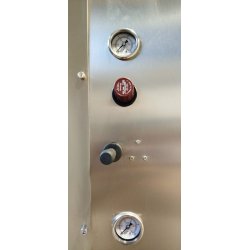 Prensa horizontal regulable para queso de acero inoxidable con 2 pistones ampliables  Scovali SCPH-2RE