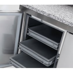 Mesa fría para pizza de 2 puertas 40x60