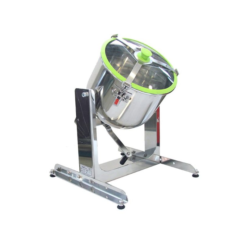 Mezcladora manual de sobremesa para polvos alimentarios, químicos o cosméticos con cuba de 20l Mezcladora manual de sobremesa para polvos alimentarios, químicos o cosméticos con cuba de 20l