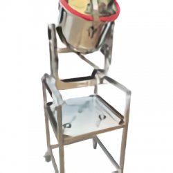 Mezcladora manual de sobremesa para polvos alimentarios, químicos o cosméticos con cuba de 20l