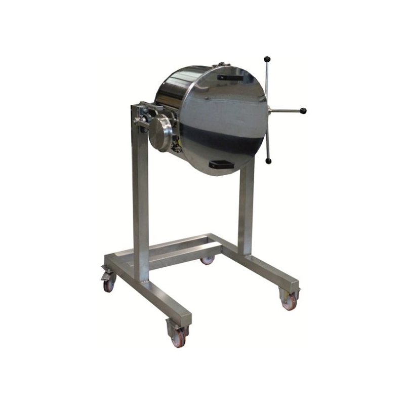 Mezcladora manual de sobremesa para polvos alimentarios, químicos o cosméticos con cuba de 60l Mezcladora manual de sobremesa para polvos alimentarios, químicos o cosméticos con cuba de 60l