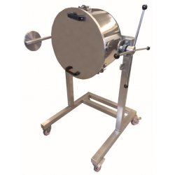 Mezcladora manual de sobremesa para polvos alimentarios, químicos o cosméticos con cuba de 60l