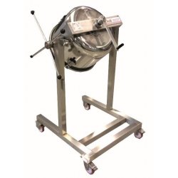 Mezcladora manual de sobremesa para polvos alimentarios, químicos o cosméticos con cuba de 60l