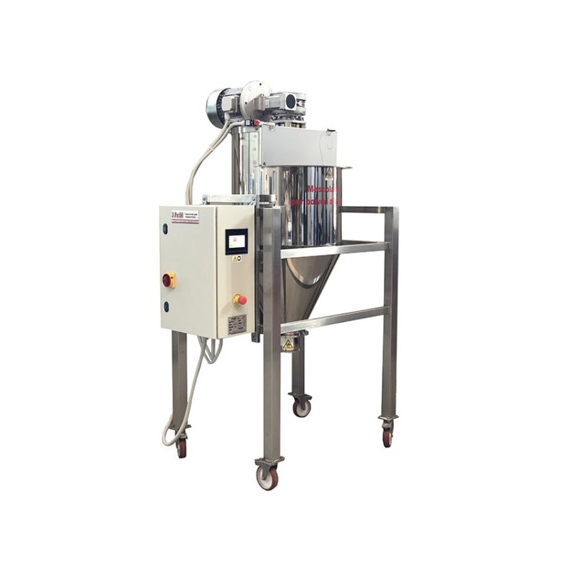 Mezcladora motorizada para polvos alimentarios, químicos o cosméticos con cuba de 200l Mezcladora motorizada para polvos alimentarios, químicos o cosméticos con cuba de 200l