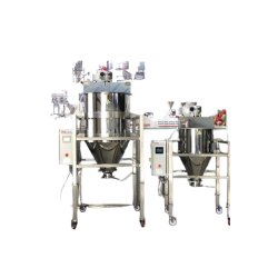 Mezcladora motorizada para polvos alimentarios, químicos o cosméticos con cuba de 500l