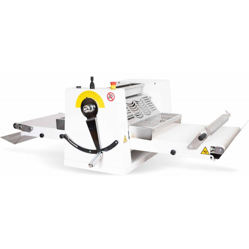 Laminadora de masa de sobremesa PM500 con rodillos de 500 mm y capacidad de 8 kg Laminadora de masa de sobremesa PM500 con rodillos de 500 mm y capacidad de 8 kg