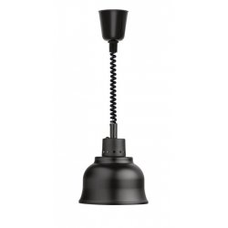 Lámpara de calor Classic de aluminio negro extensible hasta 175cm