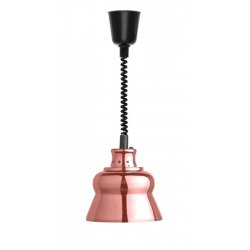 Lámpara de calor RETRO cromada de acero en tono cobre extensible hasta 190 centímetros