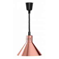 Lámpara de calor STYLE cromada de acero en tono cobre extensible hasta 190 centímetros