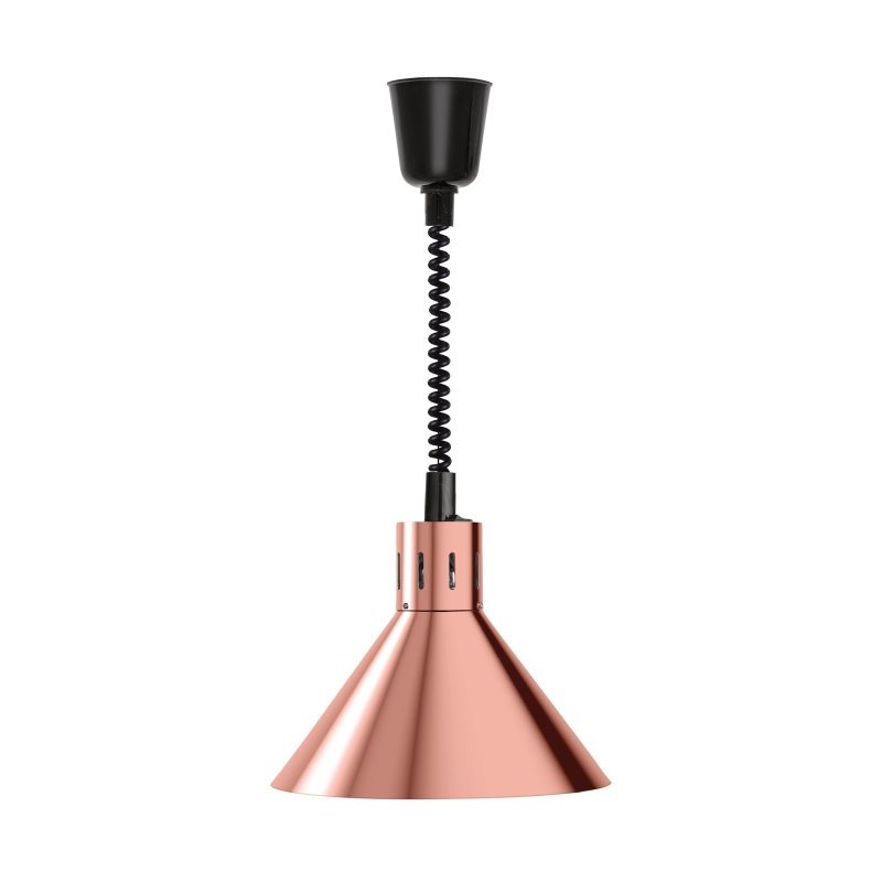 Lámpara de calor STYLE cromada de acero en tono cobre extensible hasta 190 centímetros Lámpara de calor STYLE cromada de acero en tono cobre extensible hasta 190 centímetros
