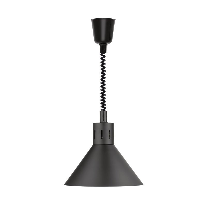 Lámpara de calor STYLE cromada de acero en tono negro mate extensible hasta 190 centímetros Lámpara de calor STYLE cromada de acero en tono negro mate extensible hasta 190 centímetros